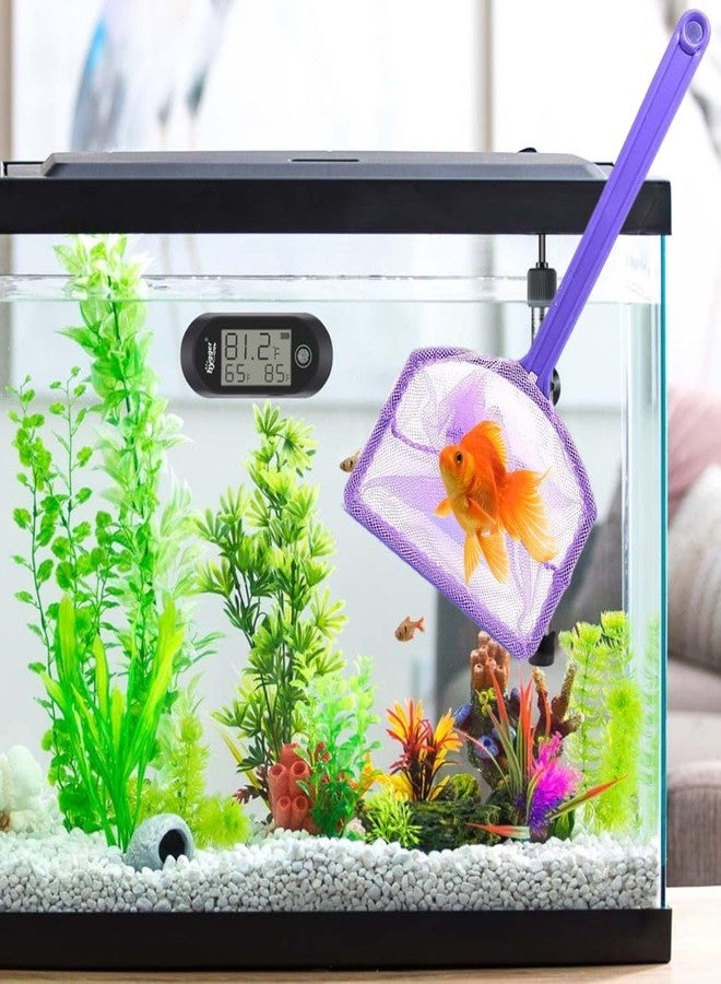 VAYINATO® 2 in 1 Aquarium Fish Tank Water Changing & Gravel Cleaning Syphon and Plastic Small Aquarium Fish Net - 4 Inch (Pack of 2) - Image 3